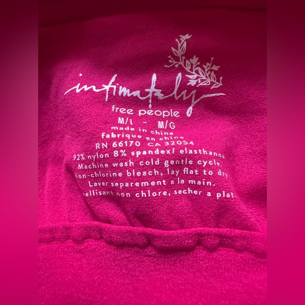 Free People Intimately “Offline” Bodysuit 💕 Magenta M/L — NWT (No Hygienic Line - Picture 6 of 7